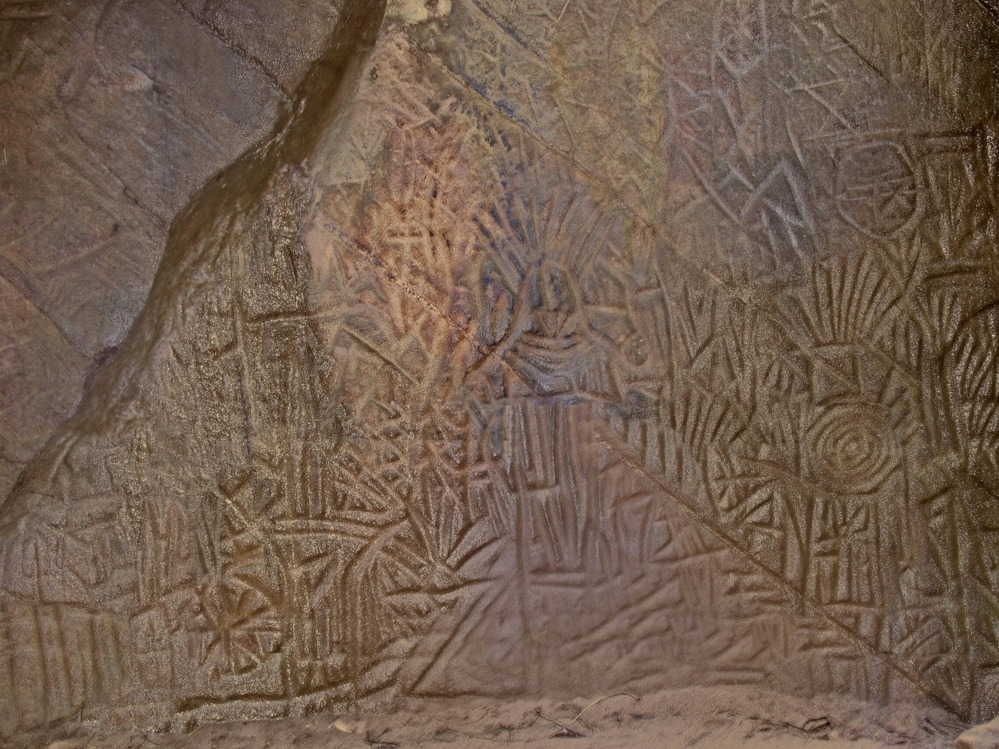 prehistoric art, Edakkal Cave, Ambukutty Mala near Ambalavayal, Batheri, Wayanad, Kerala, India