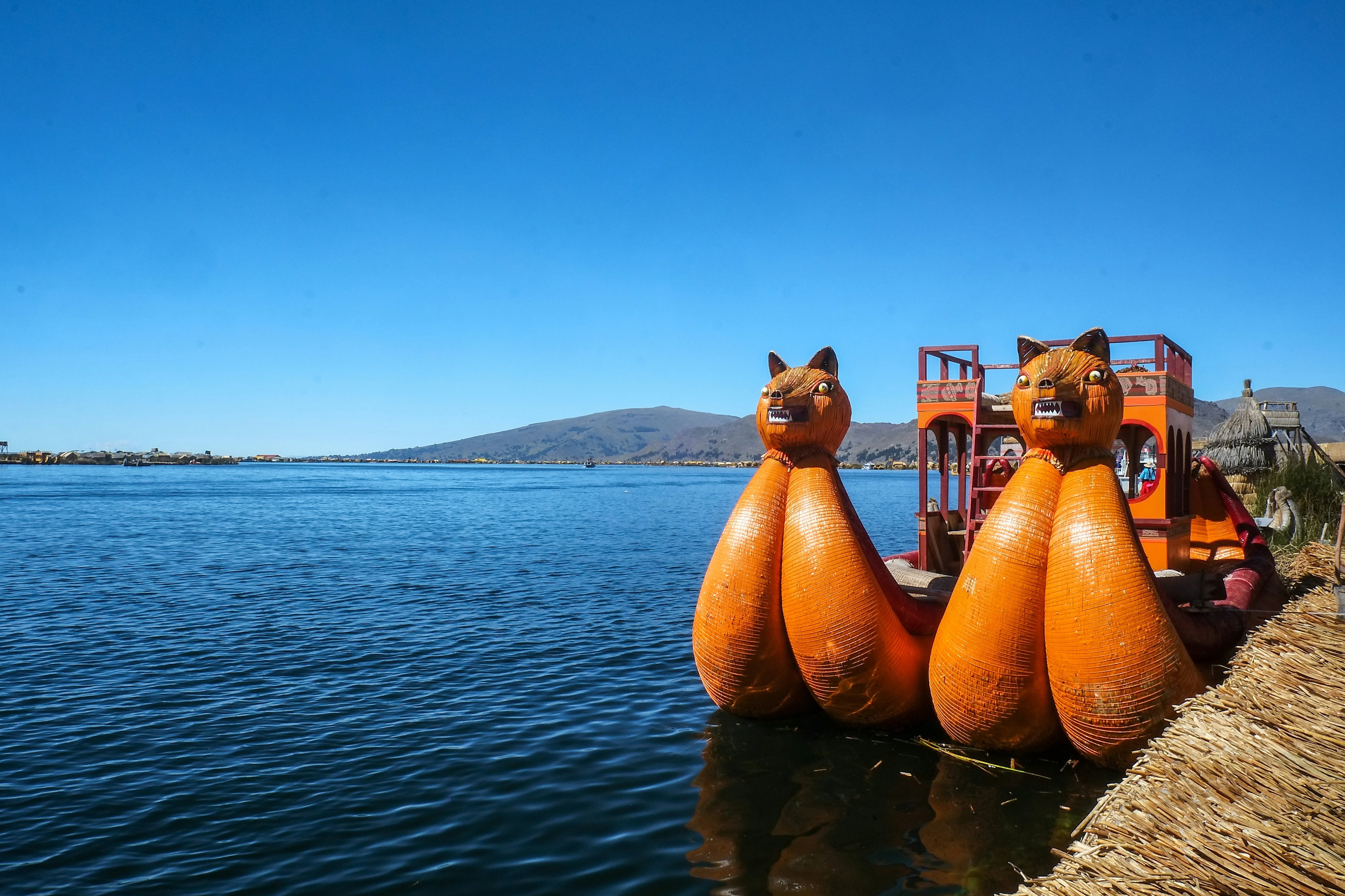 nScenery when walking around Amantaní­ Island on Lake Titicaca on the border between Peru and Bolivia in South America.