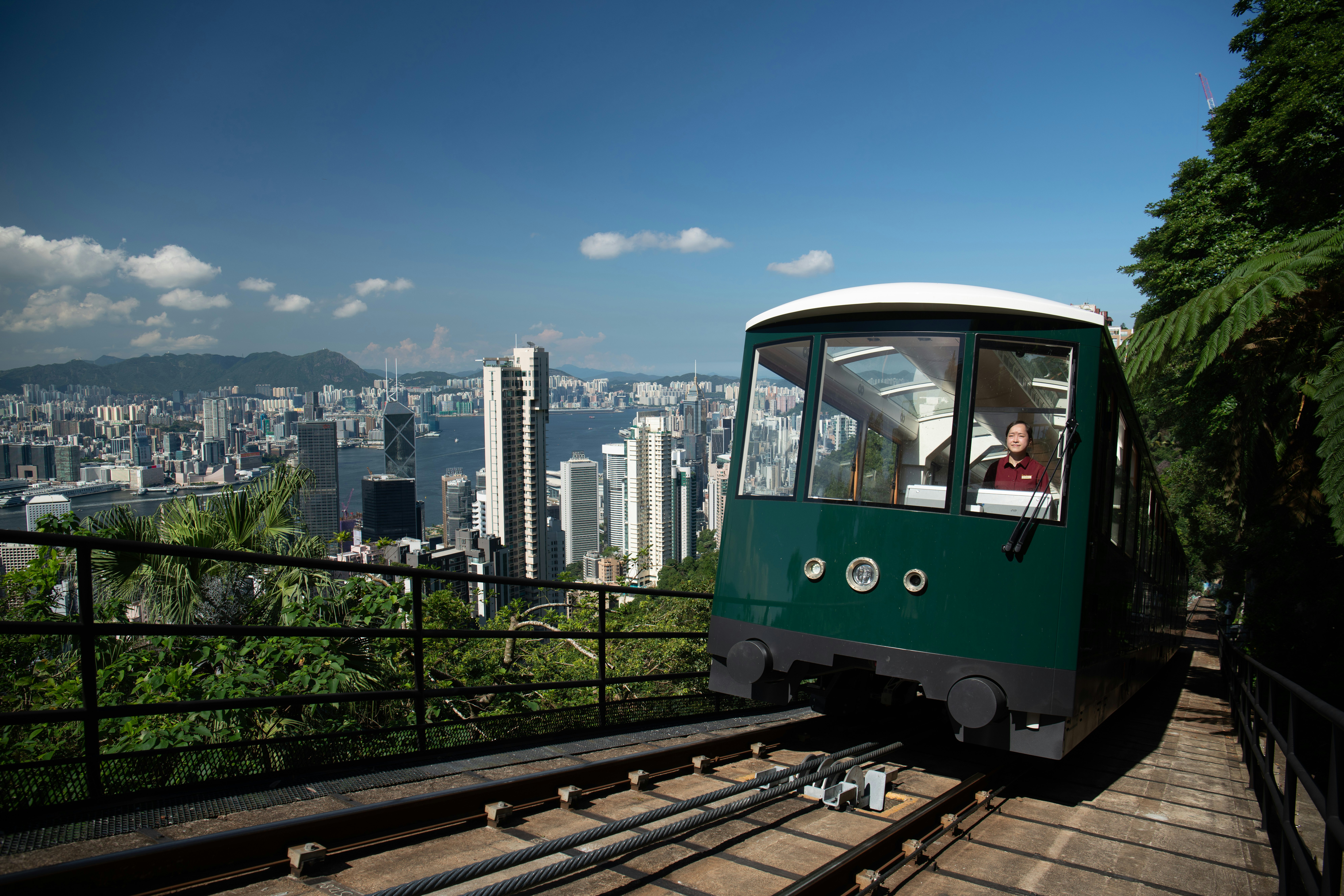 Peak Tram
Hong Kong's Peak Tram going up an incline